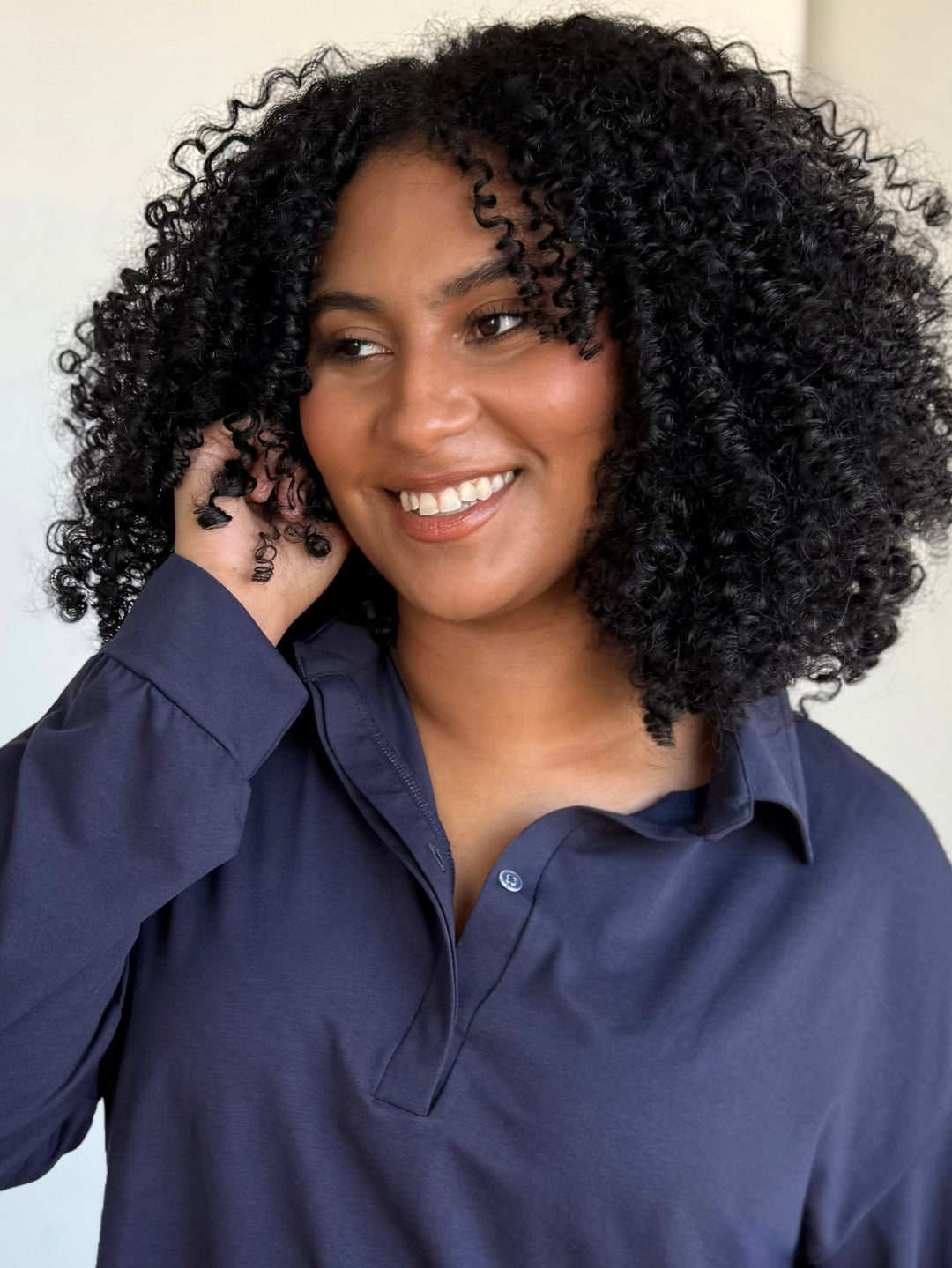 MICAH jersey top in Navy