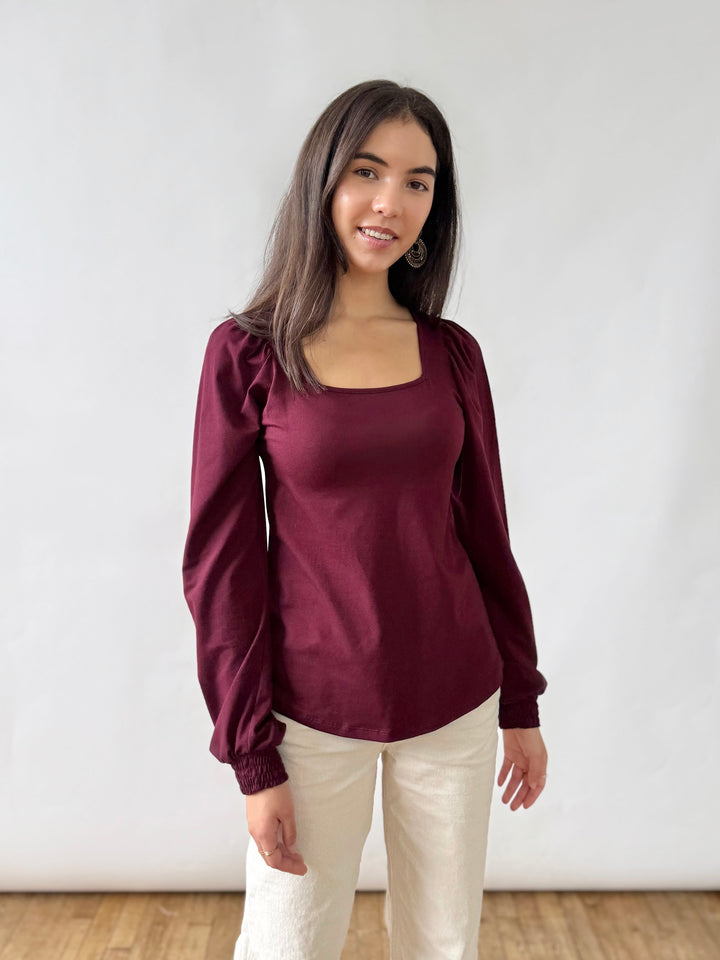 DARLA top in Merlot