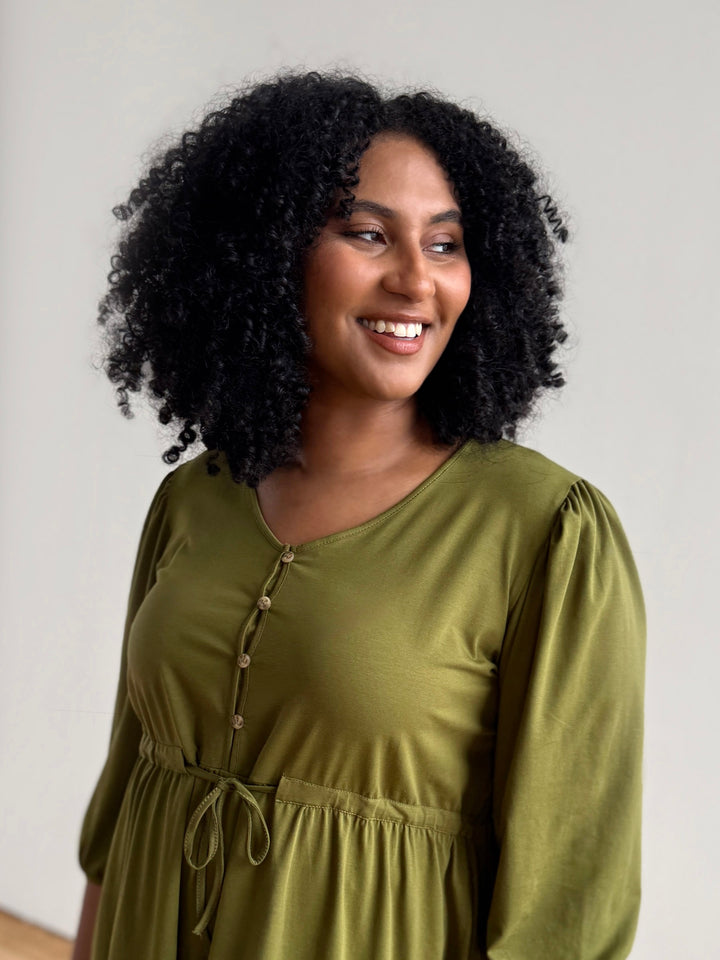 CALLIOPE dress in Olive Branch