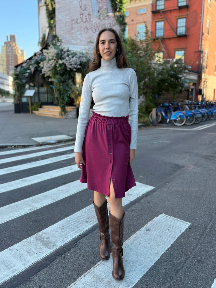 LUCINDA doubleknit skirt in Raspberry