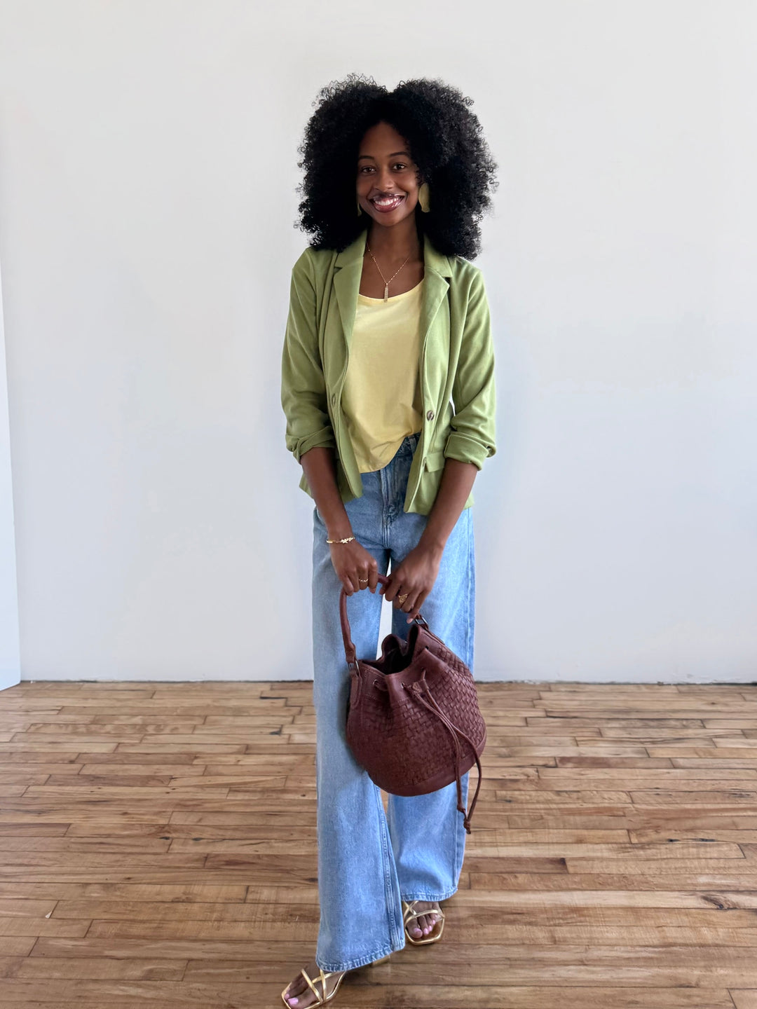 OCTAVIA blazer in Grass Green