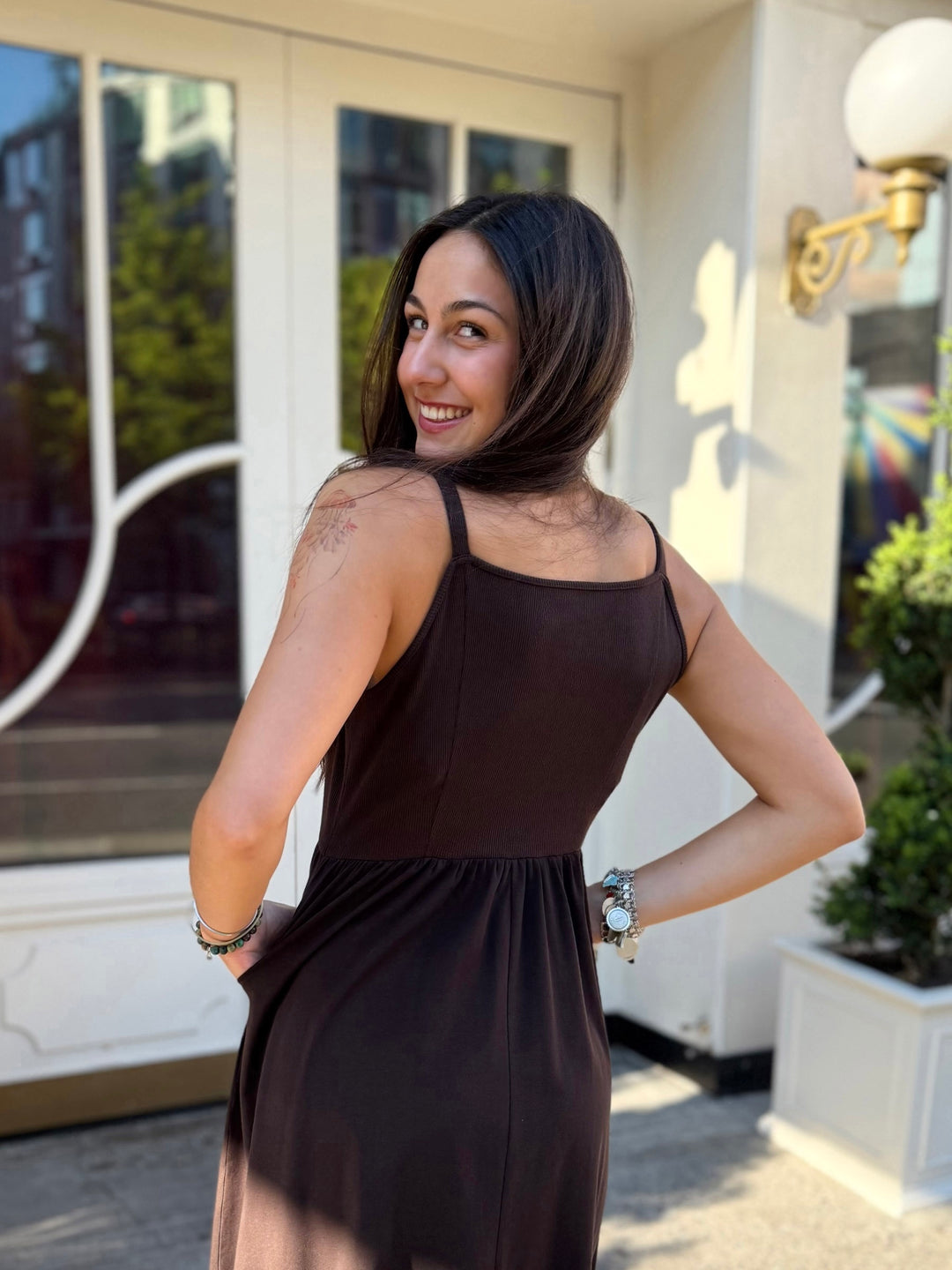 MARIBEL dress in Chocolate Torte
