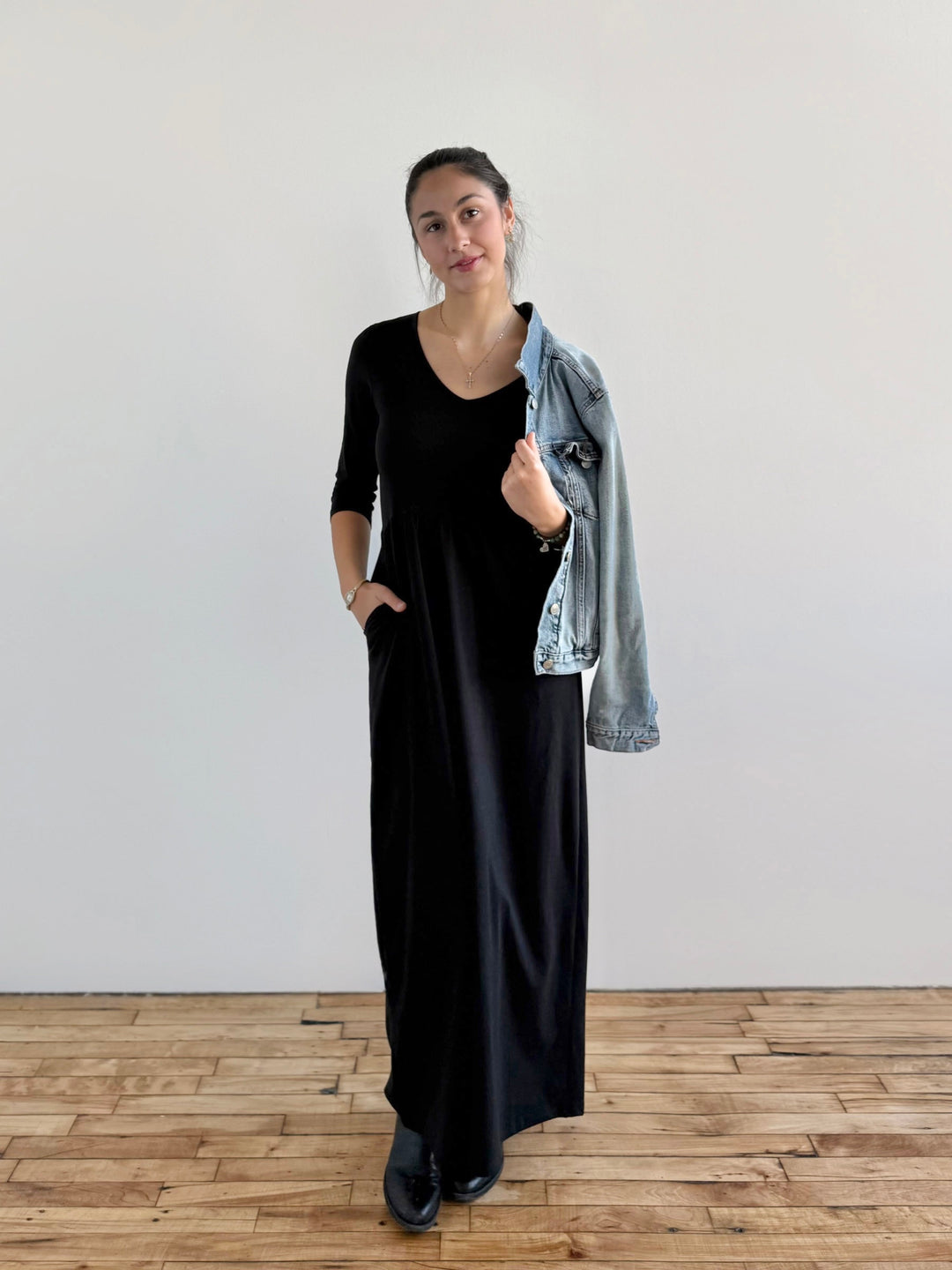 BRIE maxi dress in Black