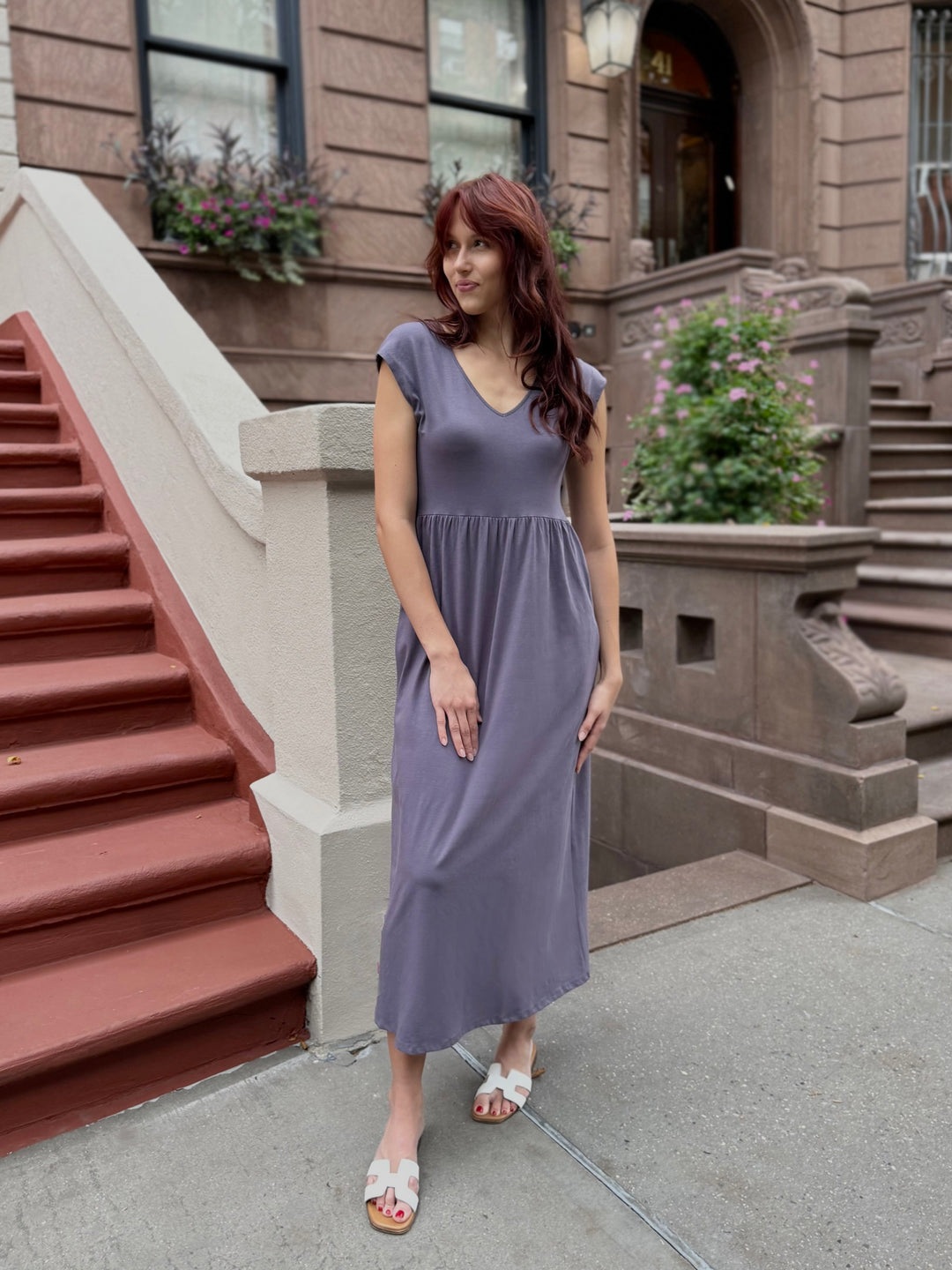 DINAH dress in Dewberry