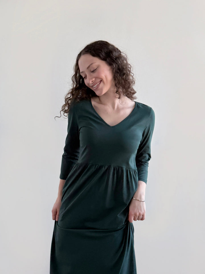 BRIE maxi dress in Deep Pine