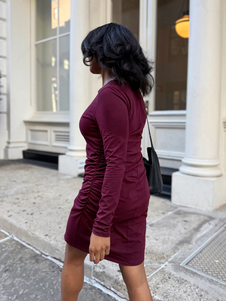 VIENNA dress in Merlot