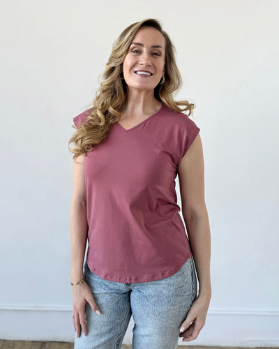 NADINE top in Vintage Mauve