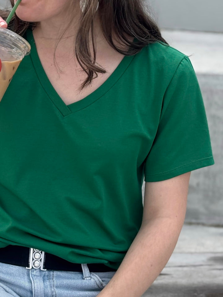 IVY tee in Rich Emerald