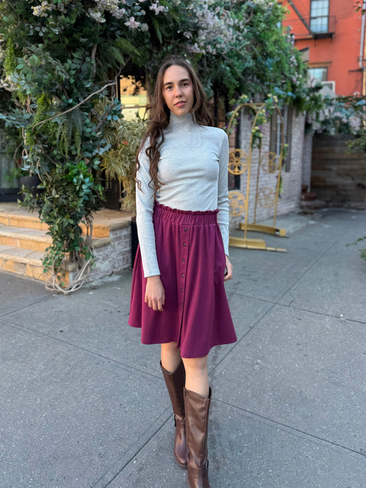 LUCINDA doubleknit skirt in Raspberry