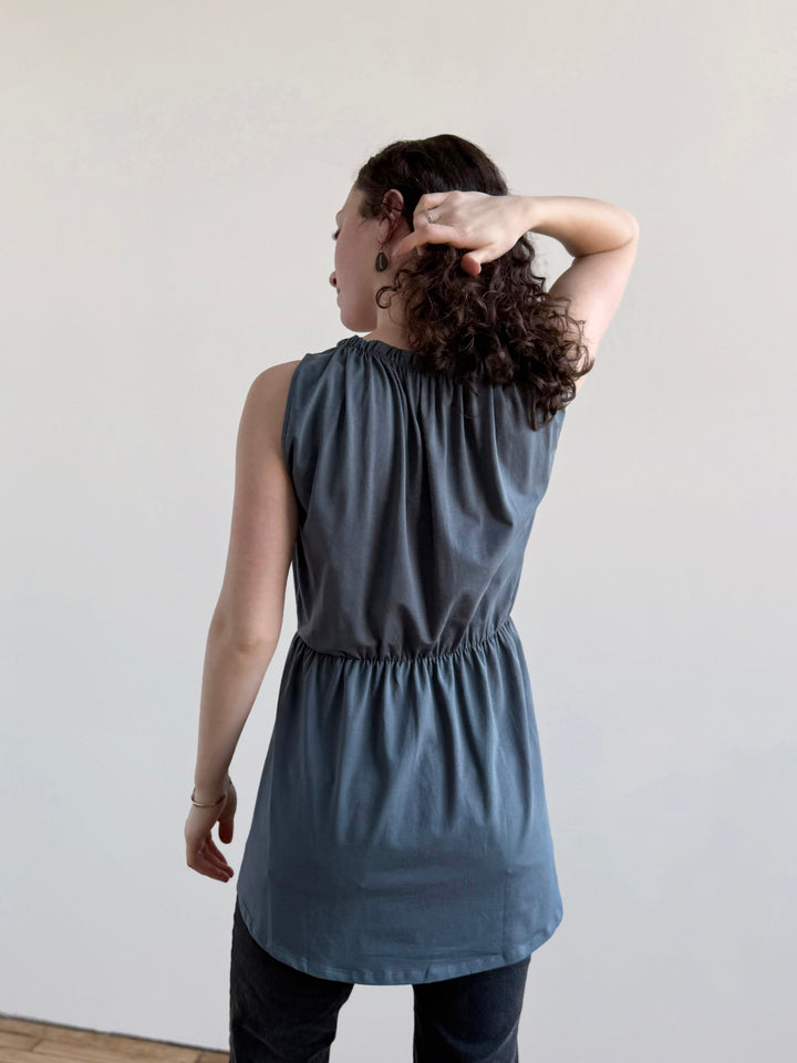 ROXANA tunic in Blue Cement