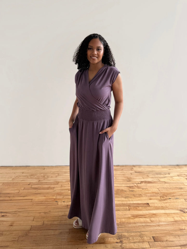 AUBREE dress in Smoky Purple