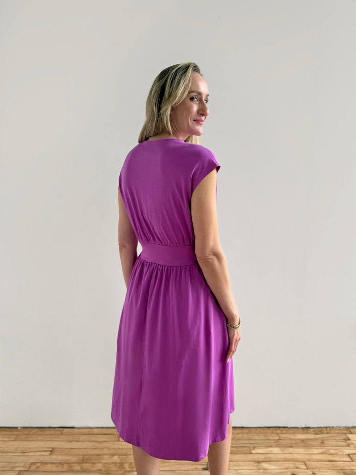CATHERINE dress in Magenta Bloom