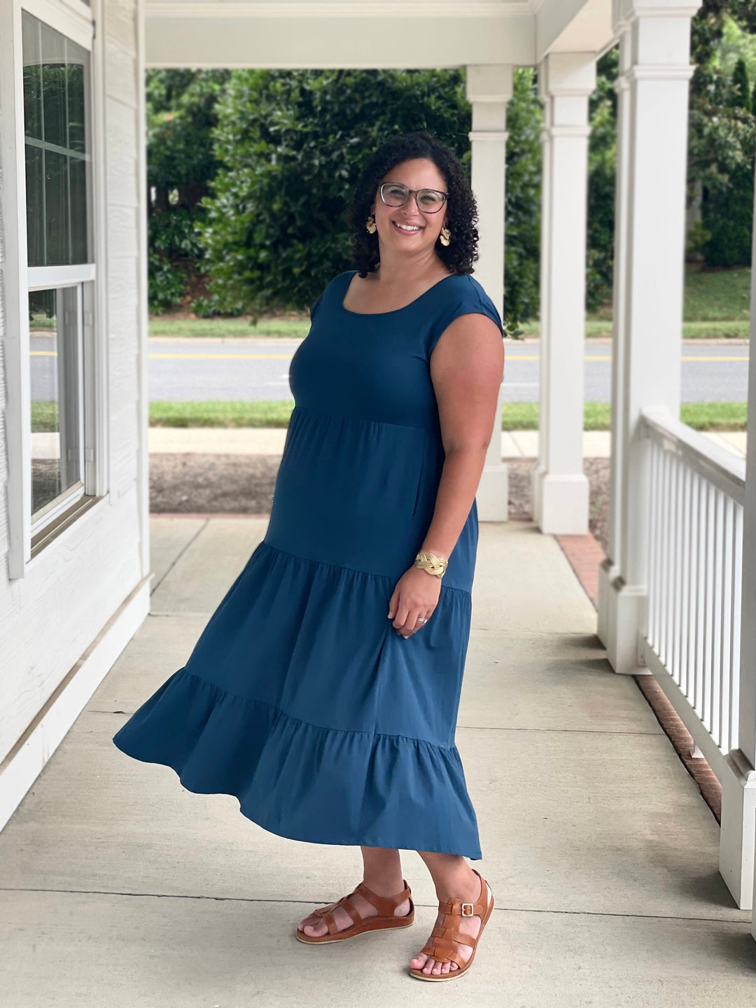 DARCY dress in Atlantic Blue – Elegantees