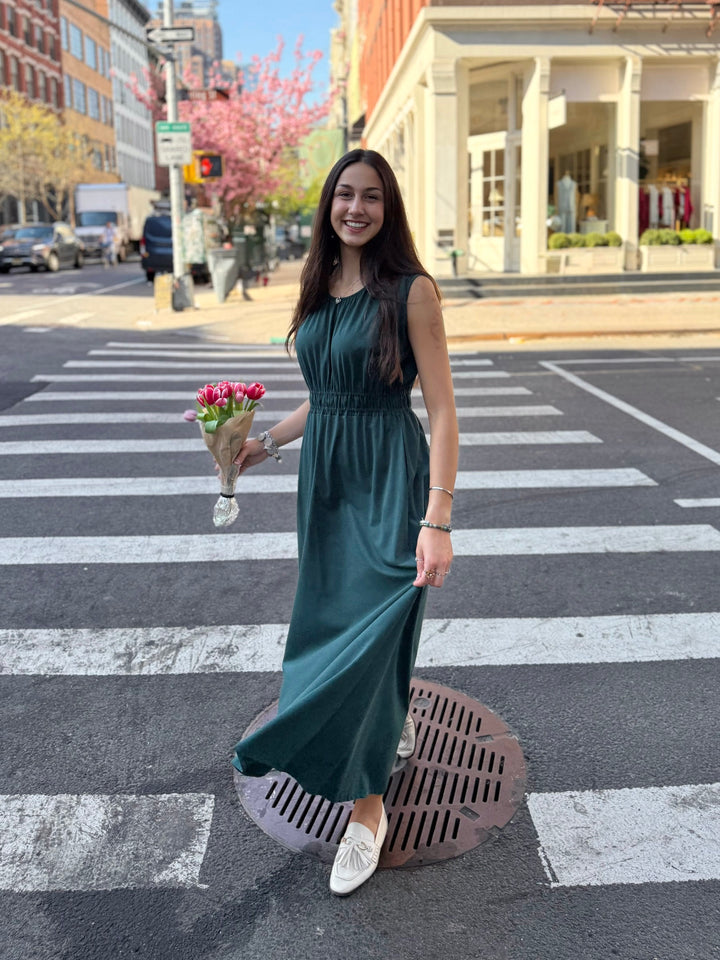 LAVINIA dress in Deep Pine