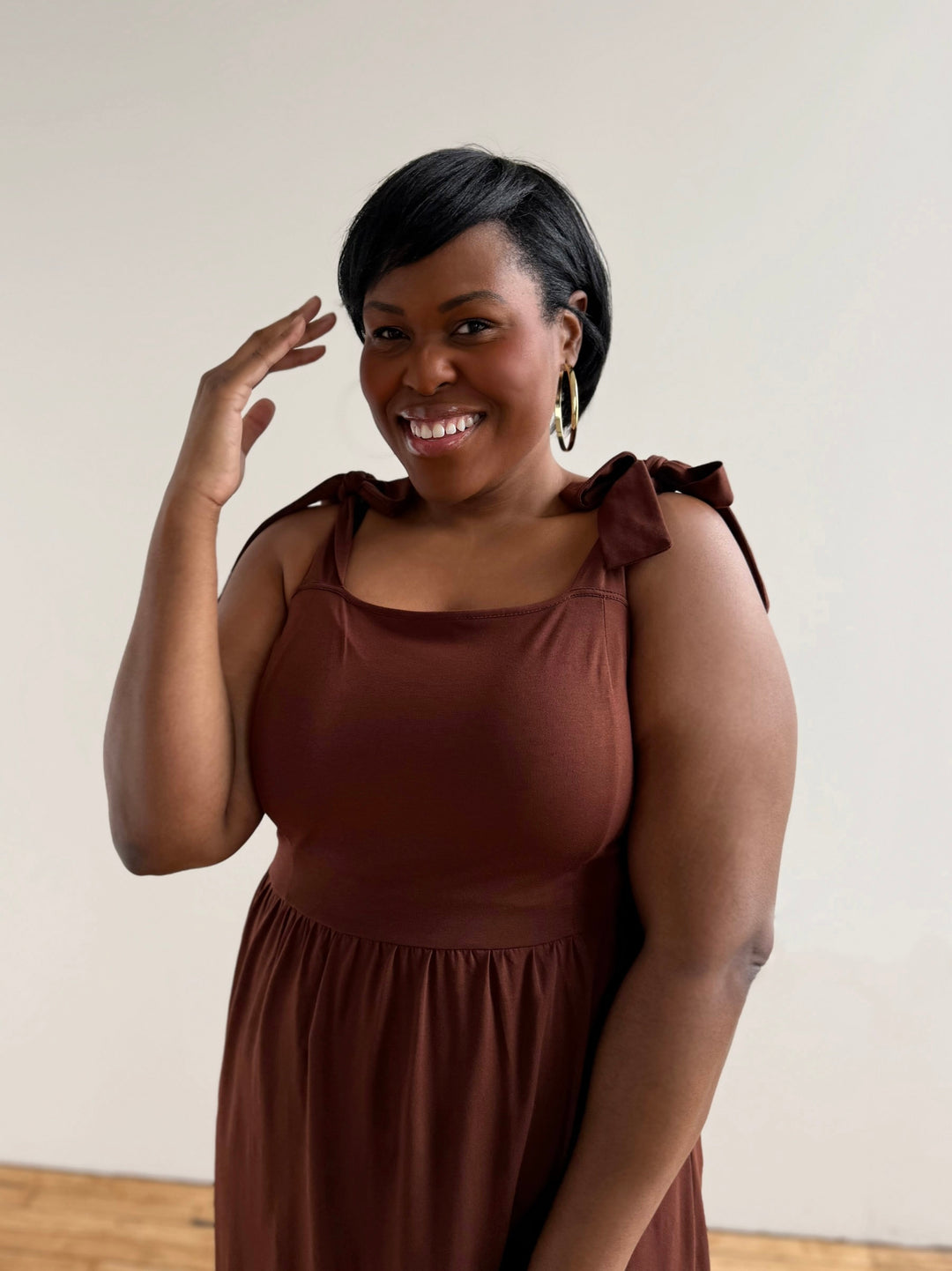 VERONA dress in Burnt Cedar