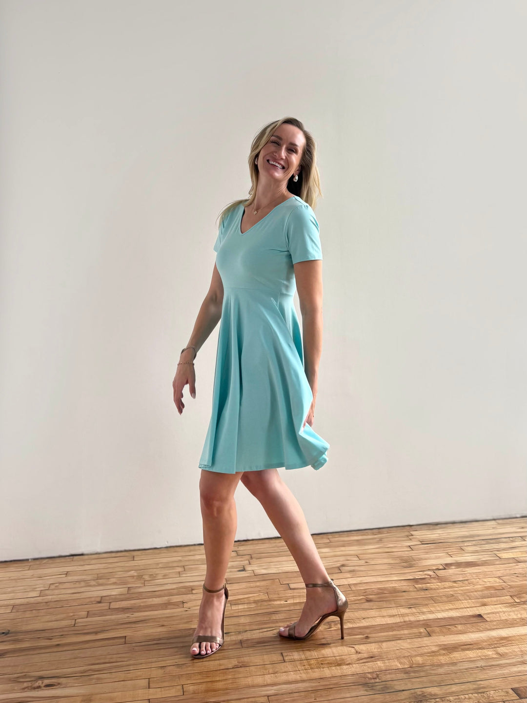 ADINA dress in Crisp Aqua