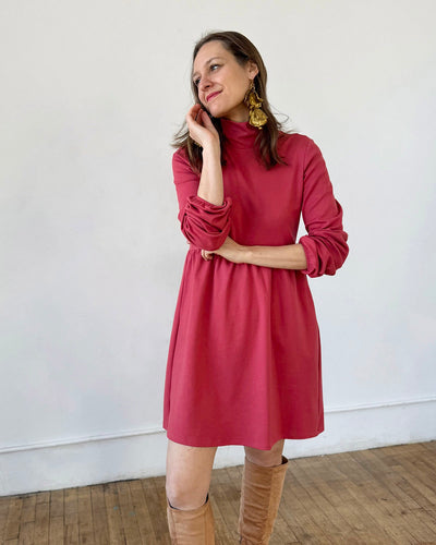 HELENE doubleknit dress in Soft Hibiscus