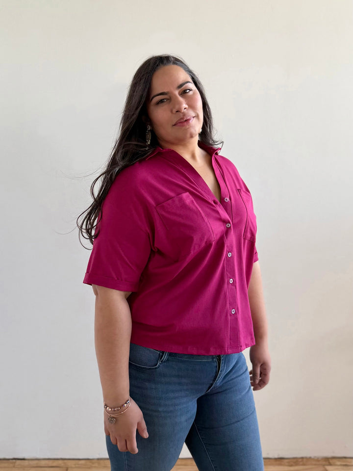 BEVERLY top in Garnet Pink