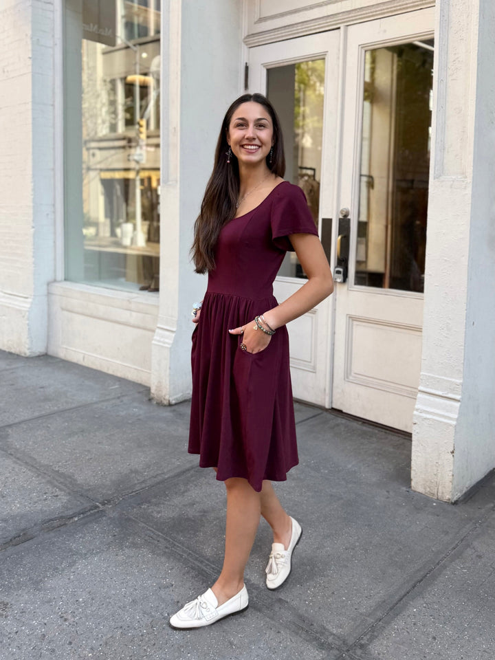 RAZELE dress in Merlot