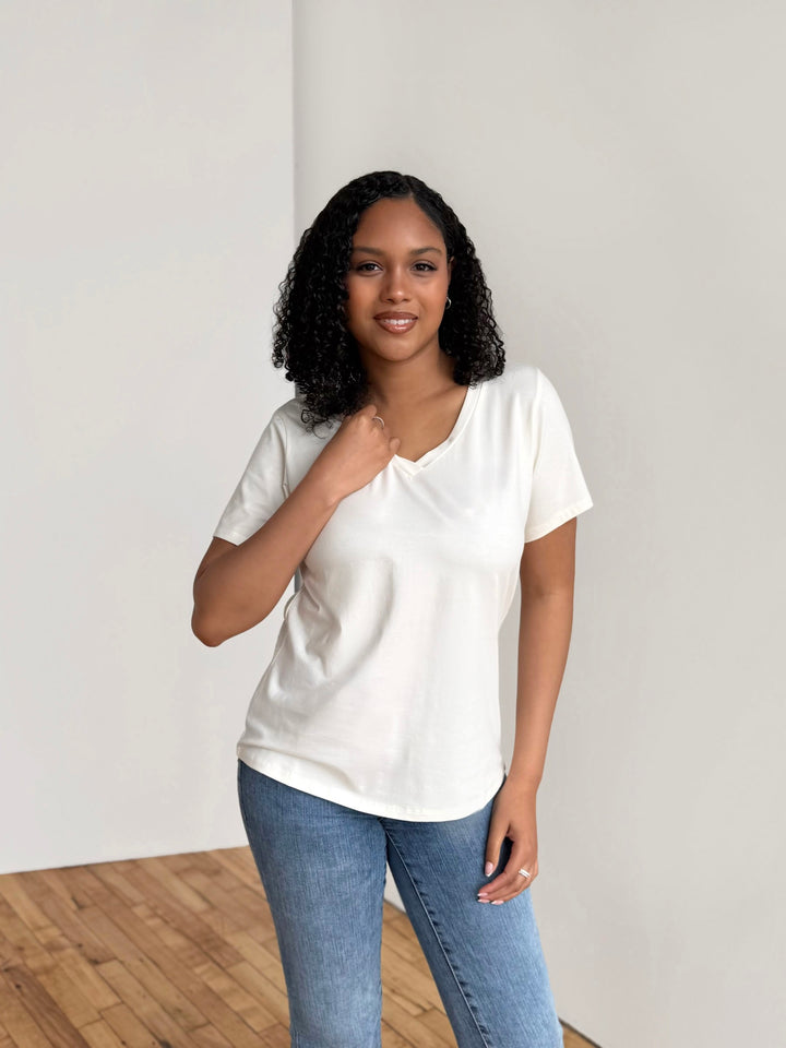 MAURA tee in Light Ivory