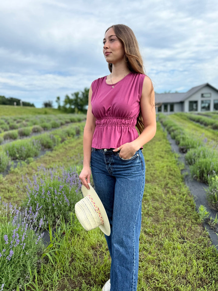 KACI tank in Mauve Berry