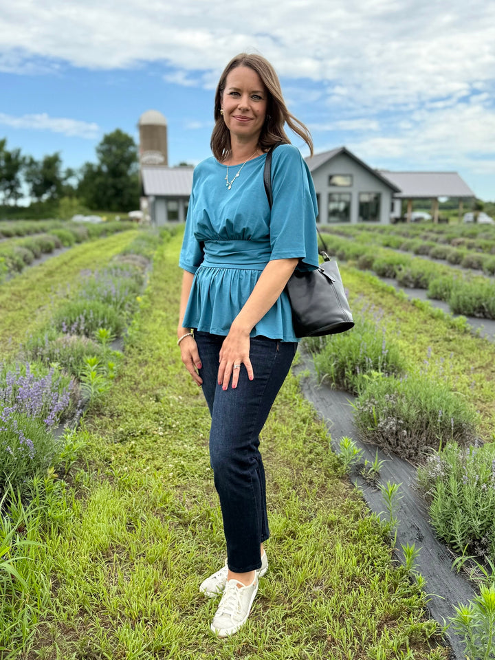 LANDREE top in Peacock Blue