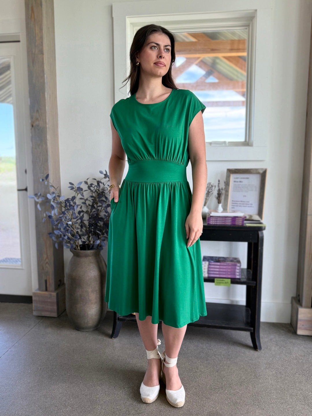 CATHERINE dress in Rich Emerald
