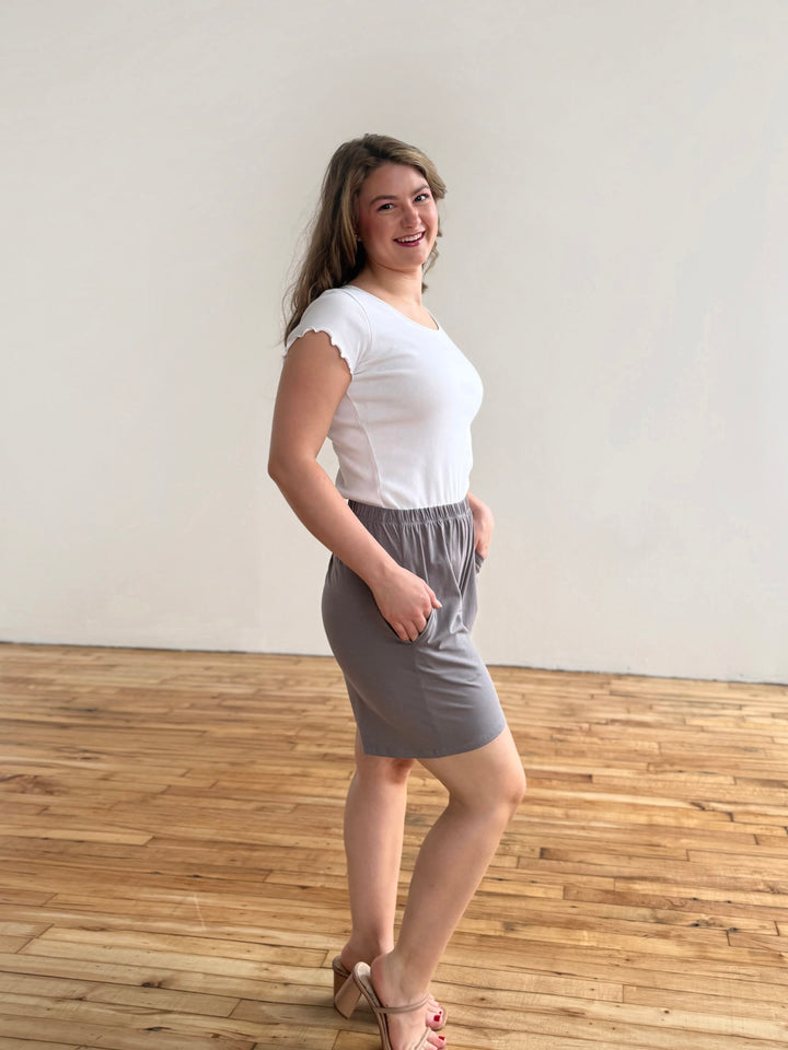 ANDRI jersey shorts in Circular Grey