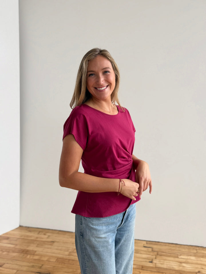 KEIRA top in Pomegranate