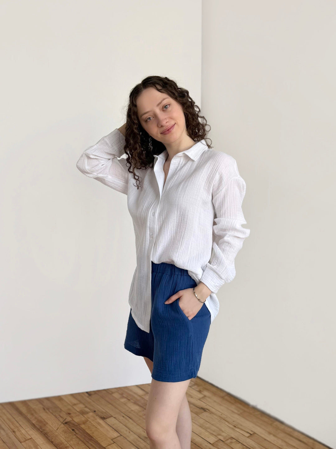 PRADO gauze top in White