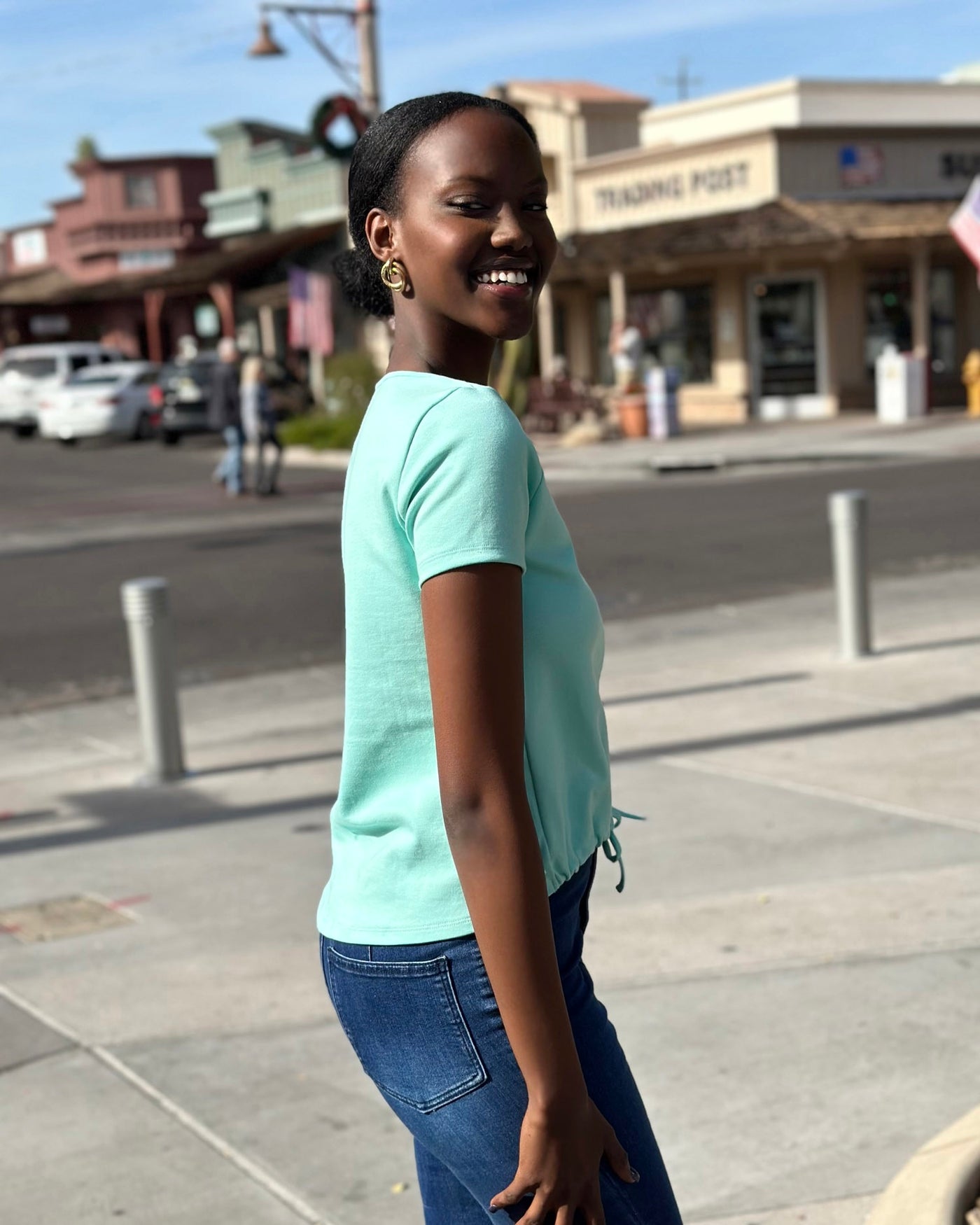 ARC heavyknit top in Mint