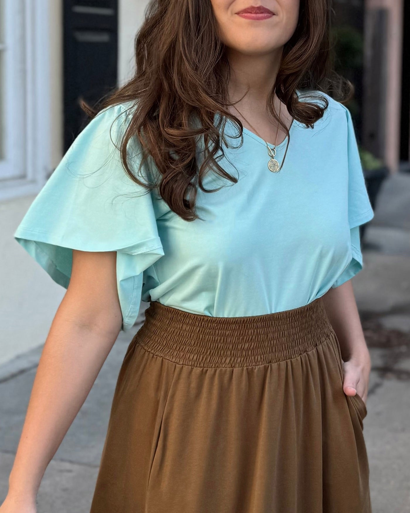 CAMELLIA skirt in Kona Brown