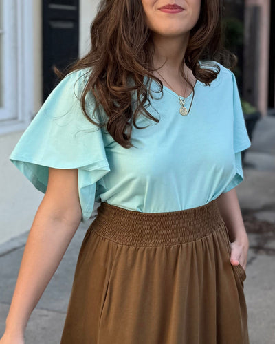CAMELLIA skirt in Kona Brown