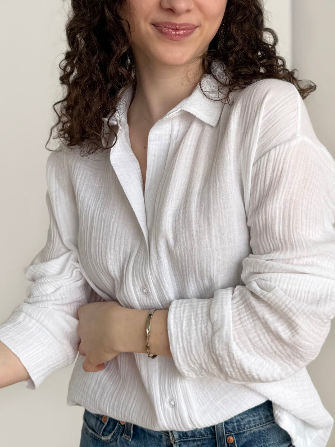 PRADO gauze top in White