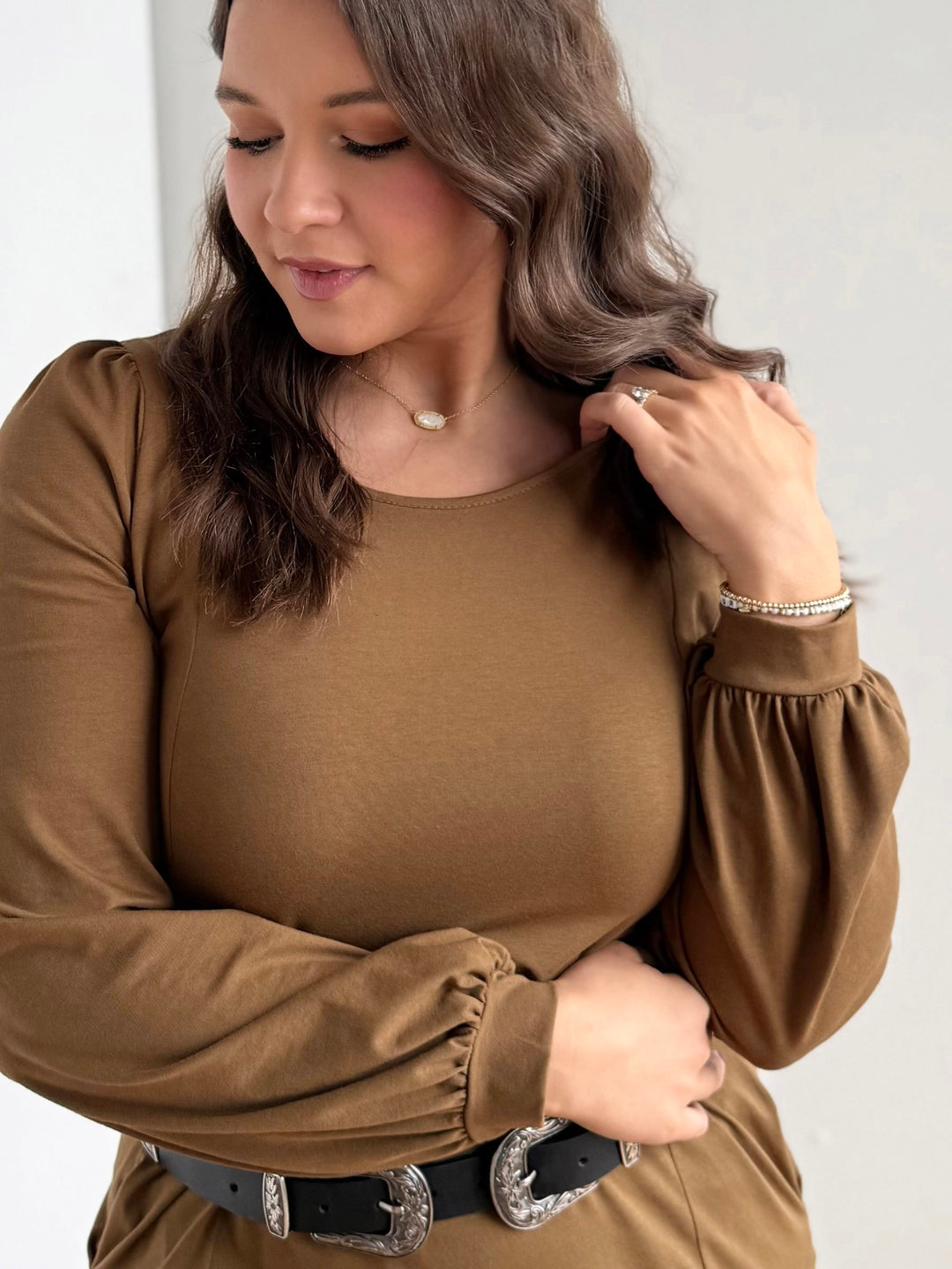 CONSTANCE dress in Kona Brown