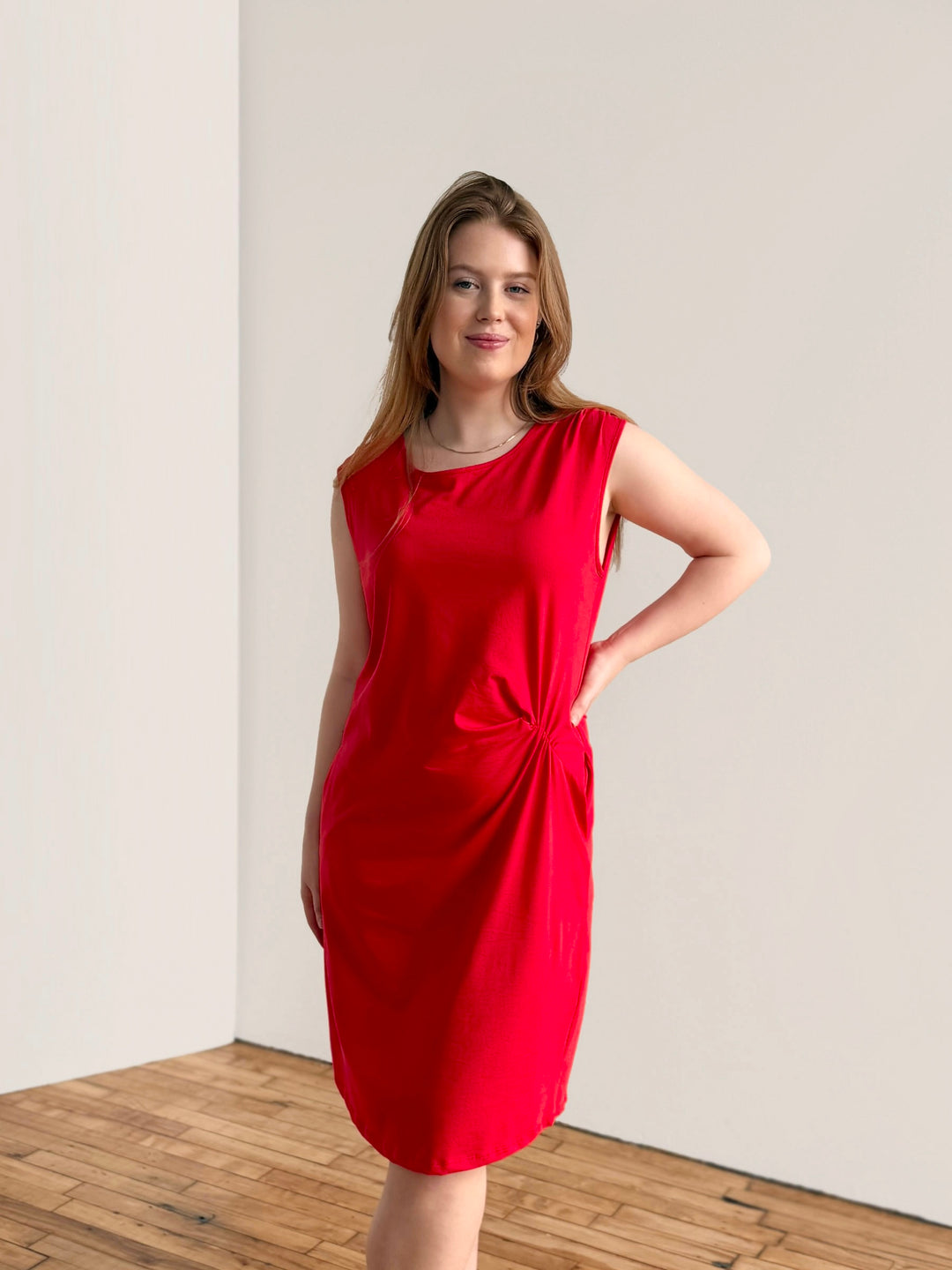 SOL dress in Bright Ruby