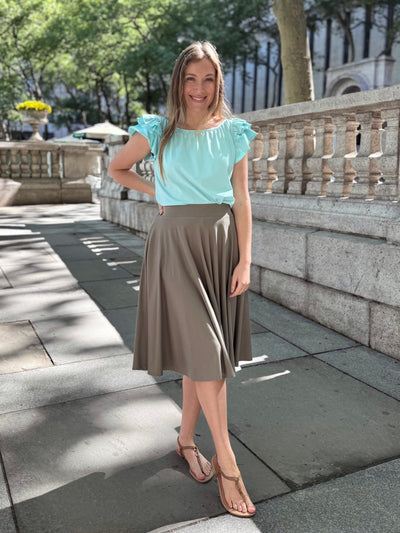 LILOU top in Crisp Aqua