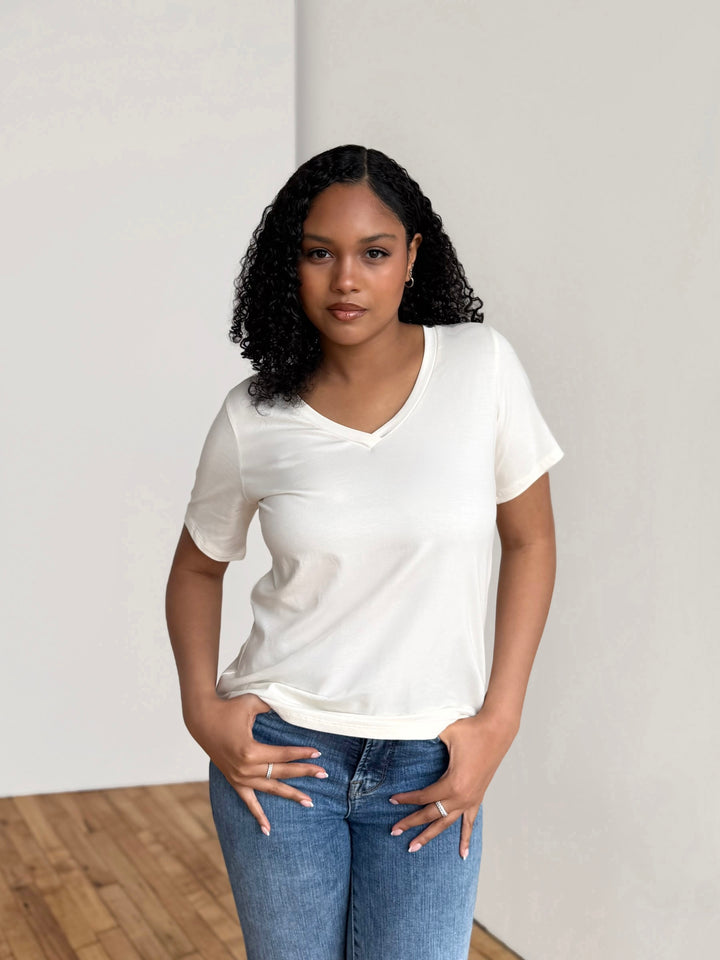 MAURA tee in Light Ivory