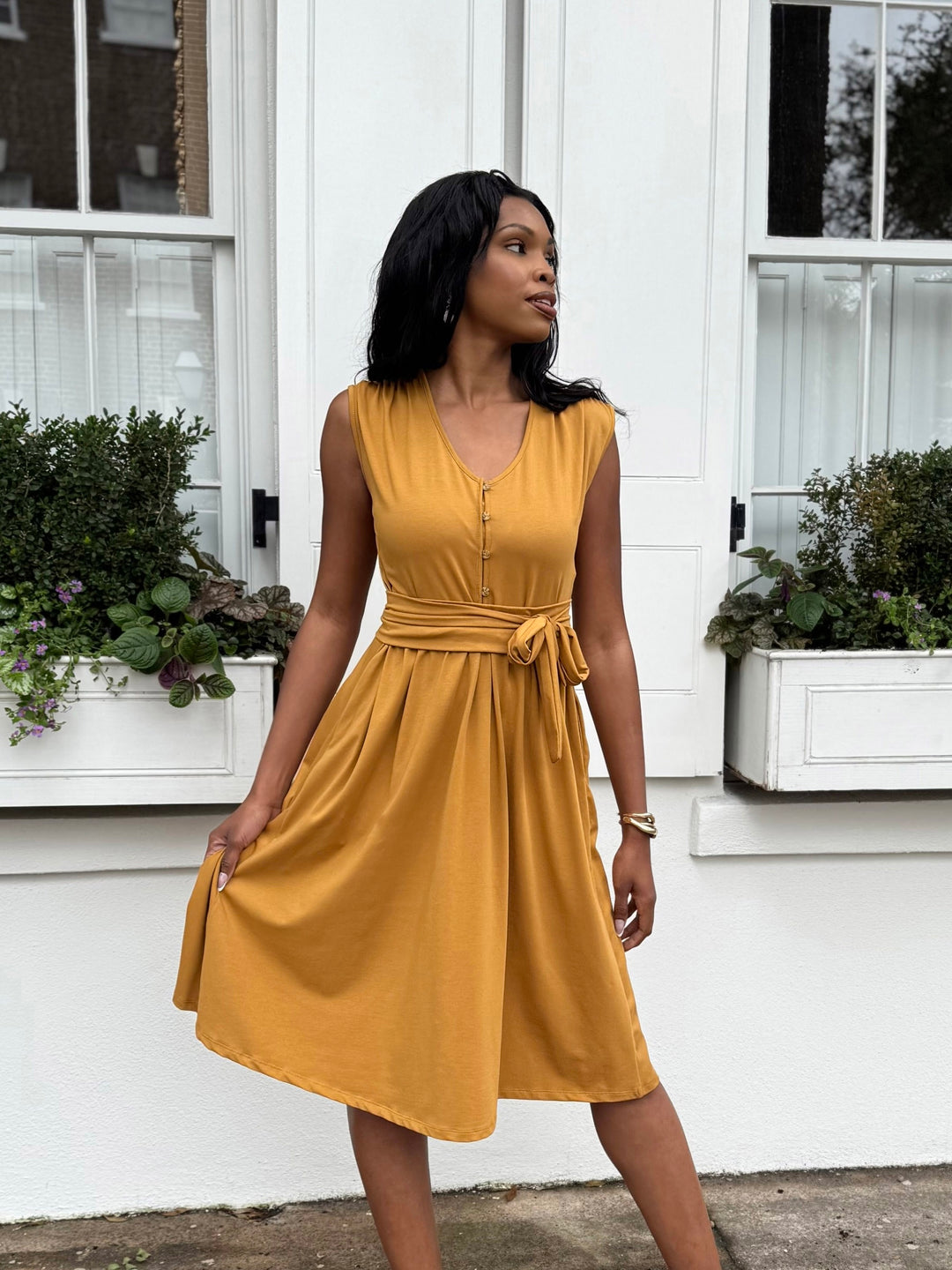 SERAPHINA dress in Light Amber