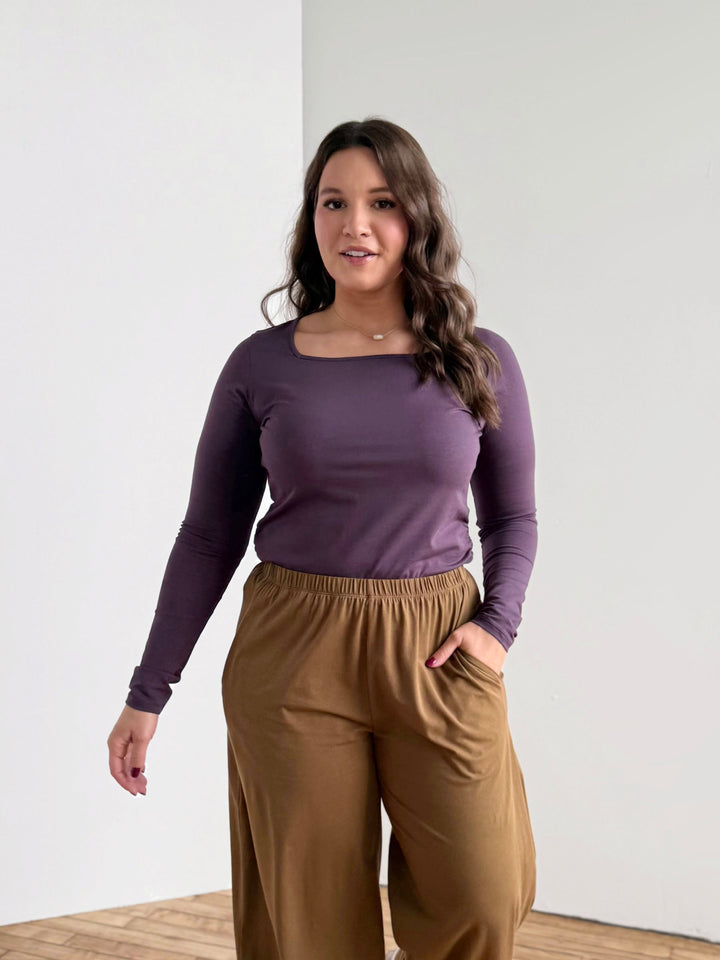 ANDRI jersey pants in Kona Brown