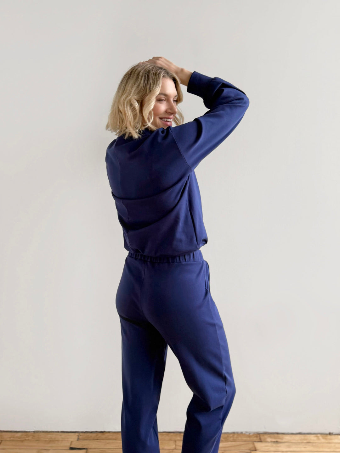 SOPHIA tulip hem pants in Bright Navy