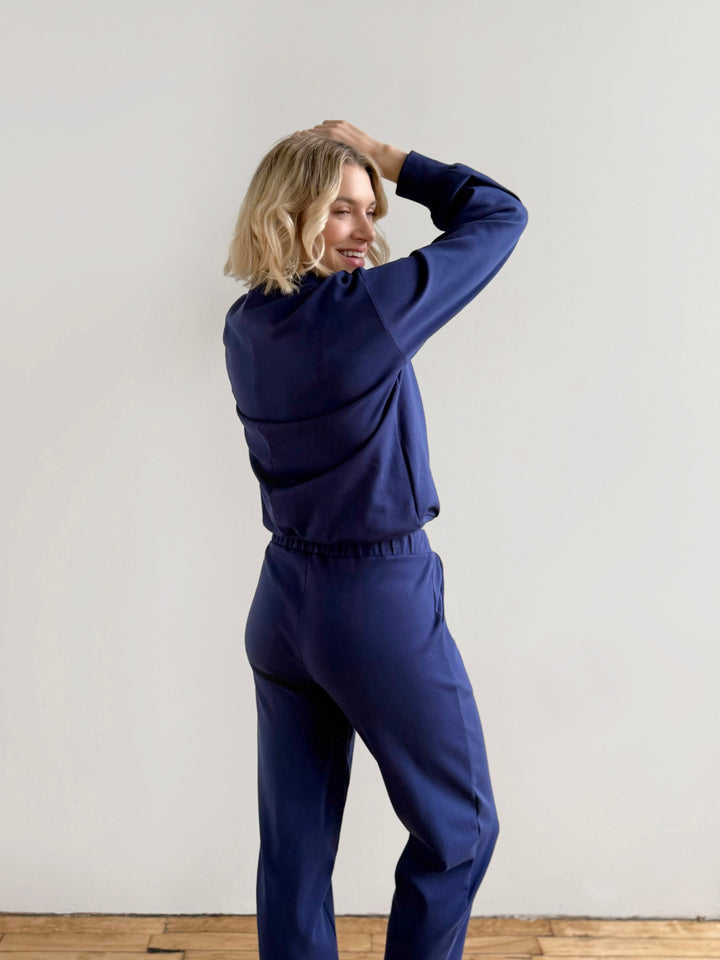 SOPHIA tulip hem pants in Bright Navy