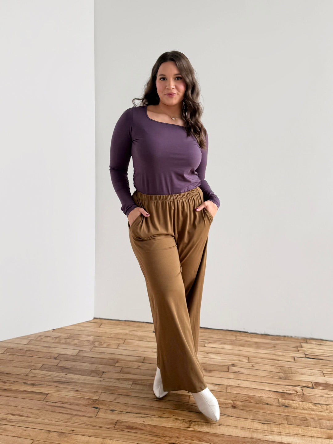 ANDRI jersey pants in Kona Brown