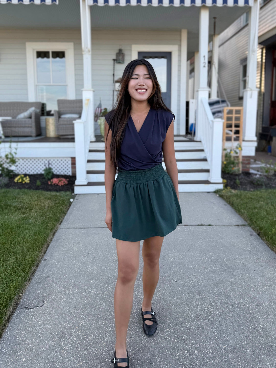 CORINNE skort in Deep Pine
