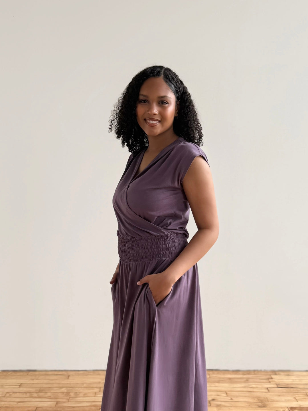 AUBREE dress in Smoky Purple
