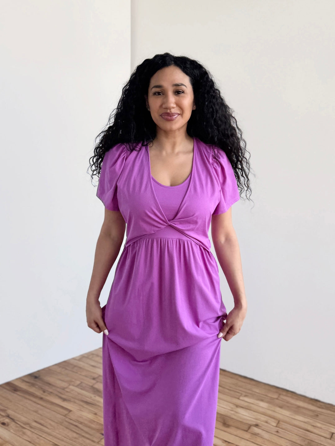 MONICA dress in Magenta Bloom