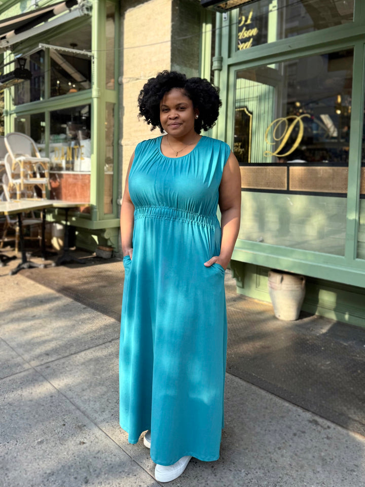 LAVINIA dress in Marine Teal