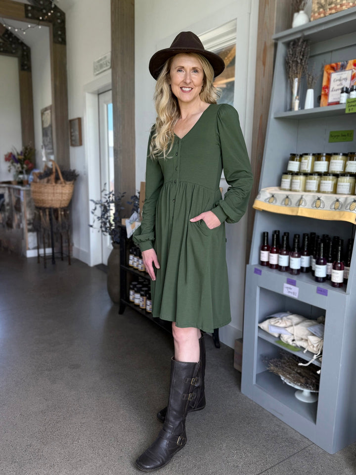 LUCILLE dress in Meadow Green