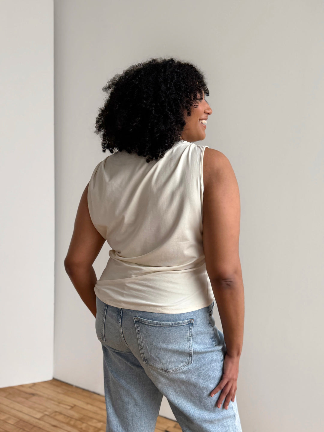 KERRINE top in Chalk