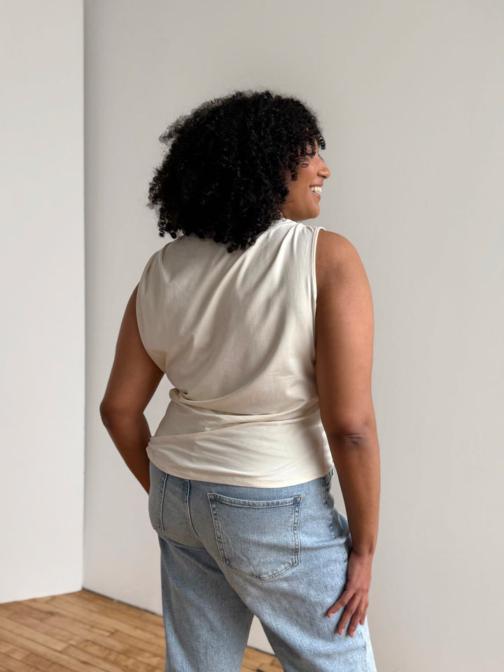 KERRINE top in Chalk